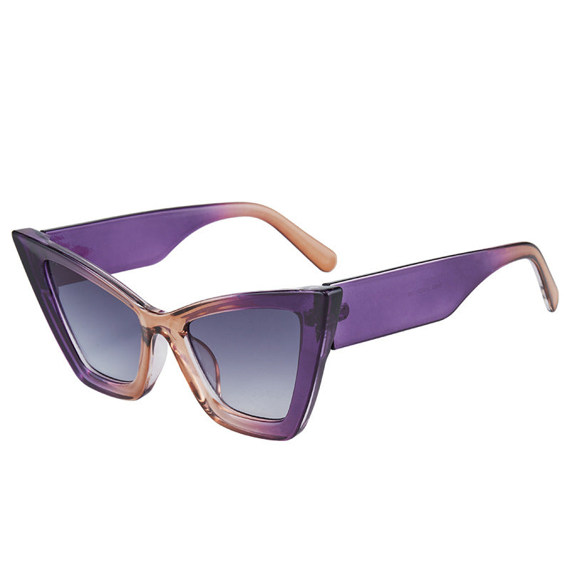Wholesale Retro Triangular Cat Eye PC Sunglasses